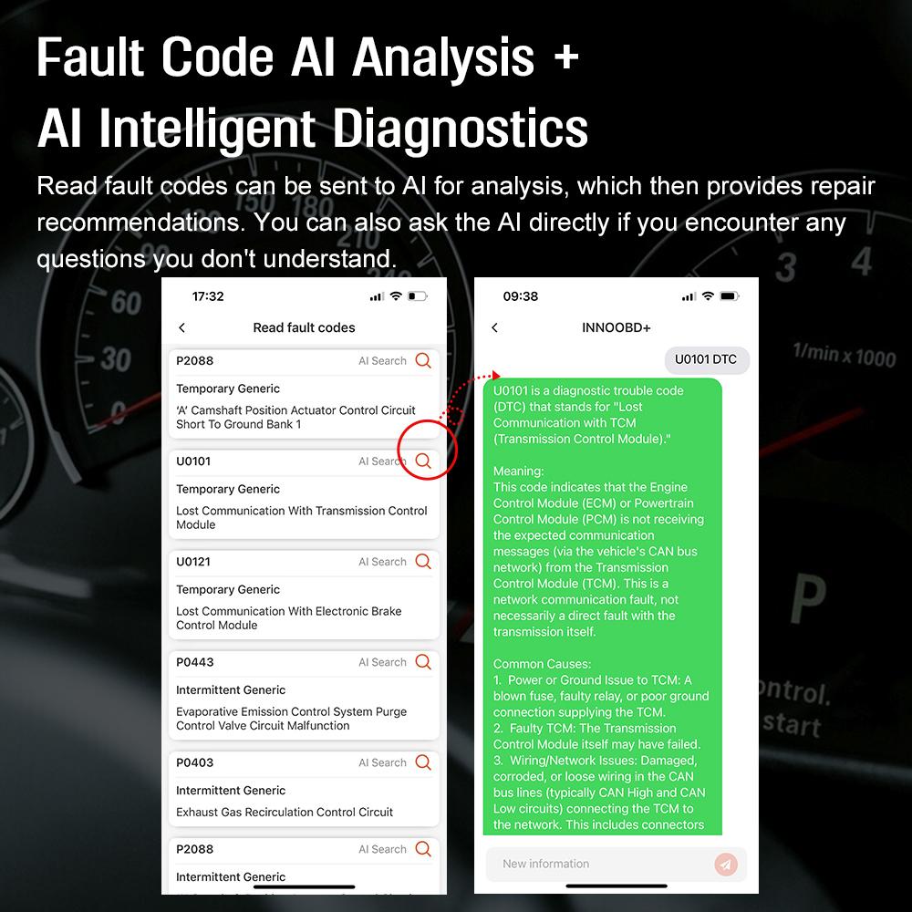 Fault Code Clear N32G452CCL7,QFP48 V1.4 Auto Accessories Engine ABS Transmission Airbag Scan Bluetooth 5.1 OBD2 Scanner Car OBD II Diagnostic Tools