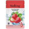 Тканевая маска для лица MasKing Beauty с клубникой (20g) & Бамбуковая тканевая маска для лица с арбузом и мускусной дыней (20g) Идеально для женщин и мужчин (Комбинированный пакет