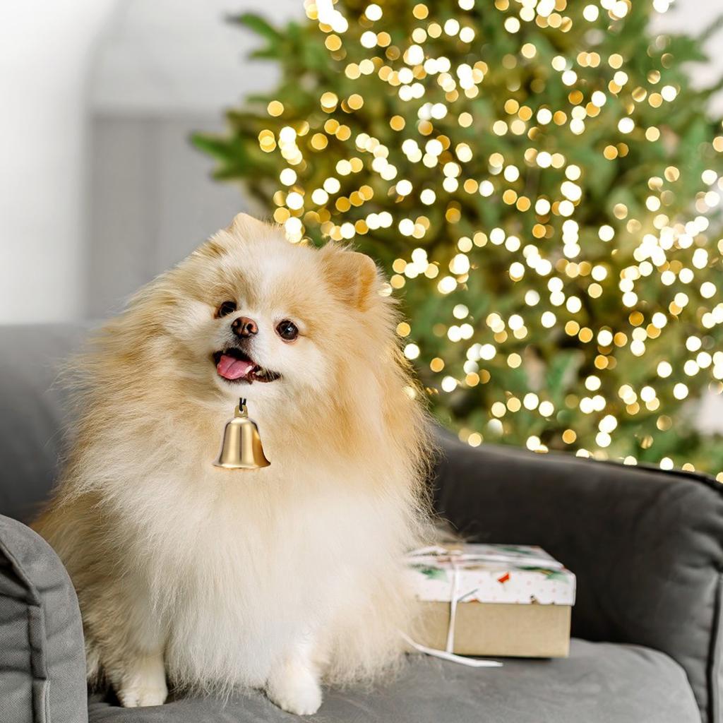 2pcs Hanging Bells with Hanging Rope Wind Chimes Jingle Bell DIY Copper Small Bell Pendant for