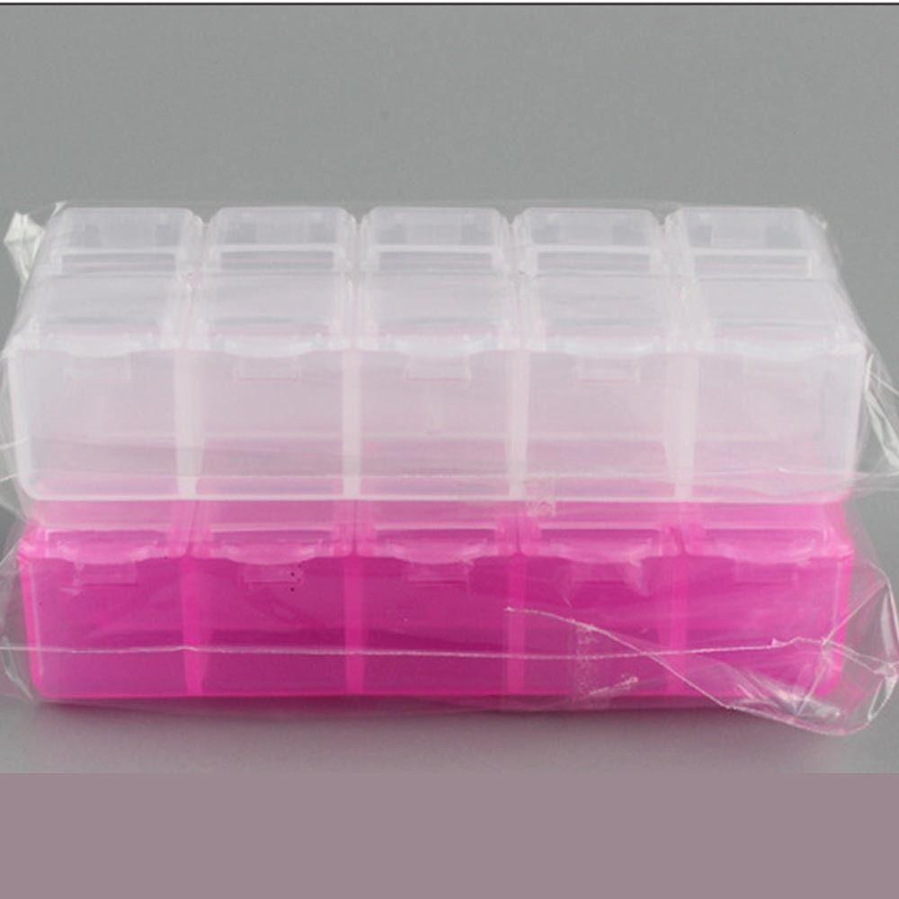 Transparent Bead Organizer Plastic Storage Boxes Fishing Tackles Transparent Jewelry Box Table