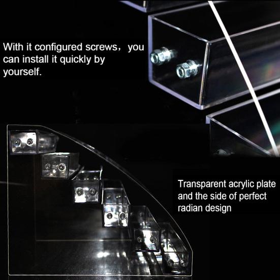Прозрачный акриловый органайзер для хранения лака для макияжа, держатель для дисплея