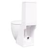 Ceramic Toilet with Horizontal Outlet White
