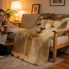 Throw High-Density Short Plush Blanket For Sofa Nap Air-Conditioned Room Soft Skin-Friendly Alpaca