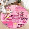 Pink Panther Party Custom Name Round Area Rug Carpet Rug For Living Room Bedroom Sofa Playroom Decor Nonslip Floor Mat