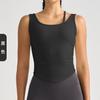 Yoga clothes women's beautiful back fitness clothes sports outdoor U-shaped side pleated yoga vest top yoga clothes women