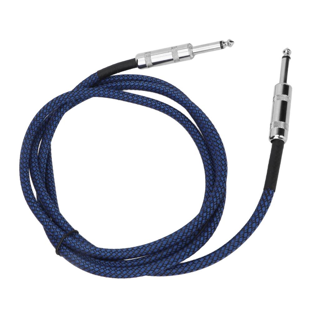 Braid Shielding Guitar Cable Noise Reduction Bass Cable Flexible 1/4 Inch Cable Bass Amplifier