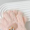 1-3Y Children Gloves Autumn Winter Warm Thicken Boys Girls Baby Riding Mittens Cute Cartoon Kid Kindergarten Five Fingers Mitten