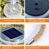 Crackle Glass Globe LED Jar Lights Garden Decor Outdoor Waterproof for Patio Yard Fence Post Deck Hanging Solar Lights