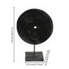 Wood Sculpture with Metal Stand Rustic Decor Minimalist for Hotel
