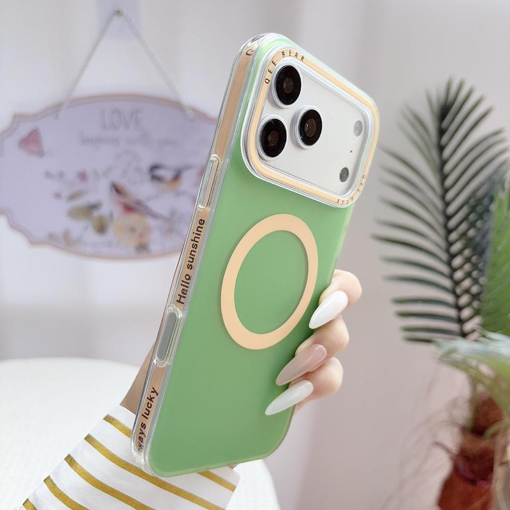 Яркий чехол-блок с магнитом для iPhone 15 Pro/16 Pro Max/17 Pro