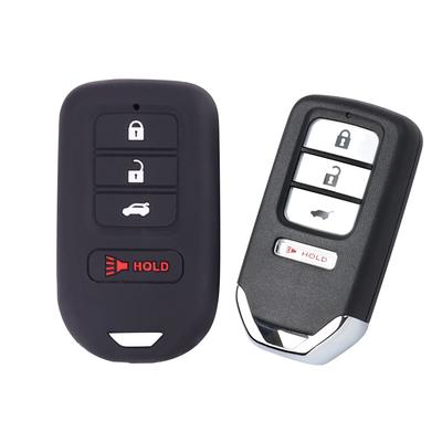 1 шт. Черный силиконовый чехол-брелок на 4 кнопки для автомобиля Honda Accord EX EXL Civic Crv Hrv Pilot Ridgeline 2016 -2018 Pocketor