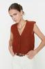Women's Elegance Style Sweater Stone Soft Textured Knitwear Vest