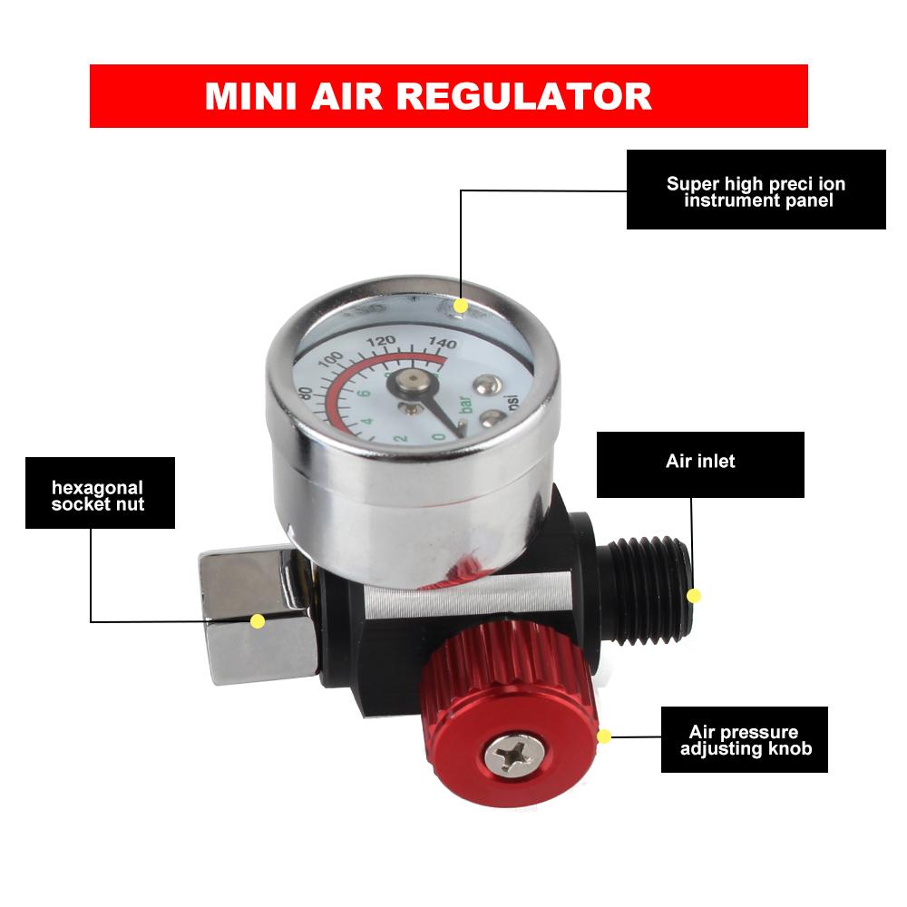 Манометр давления воздуха для краскопультов Регулятор давления для краскопультов Регулятор давления воздуха для краскопультов