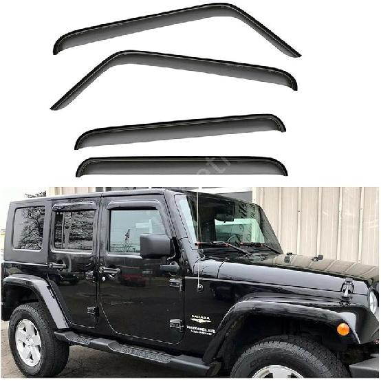 4 шт. наружных темных дымчатых солнцезащитных/дождевых козырька для передних и задних окон с клейкой лентой для Toyota Corolla 03-08 годов