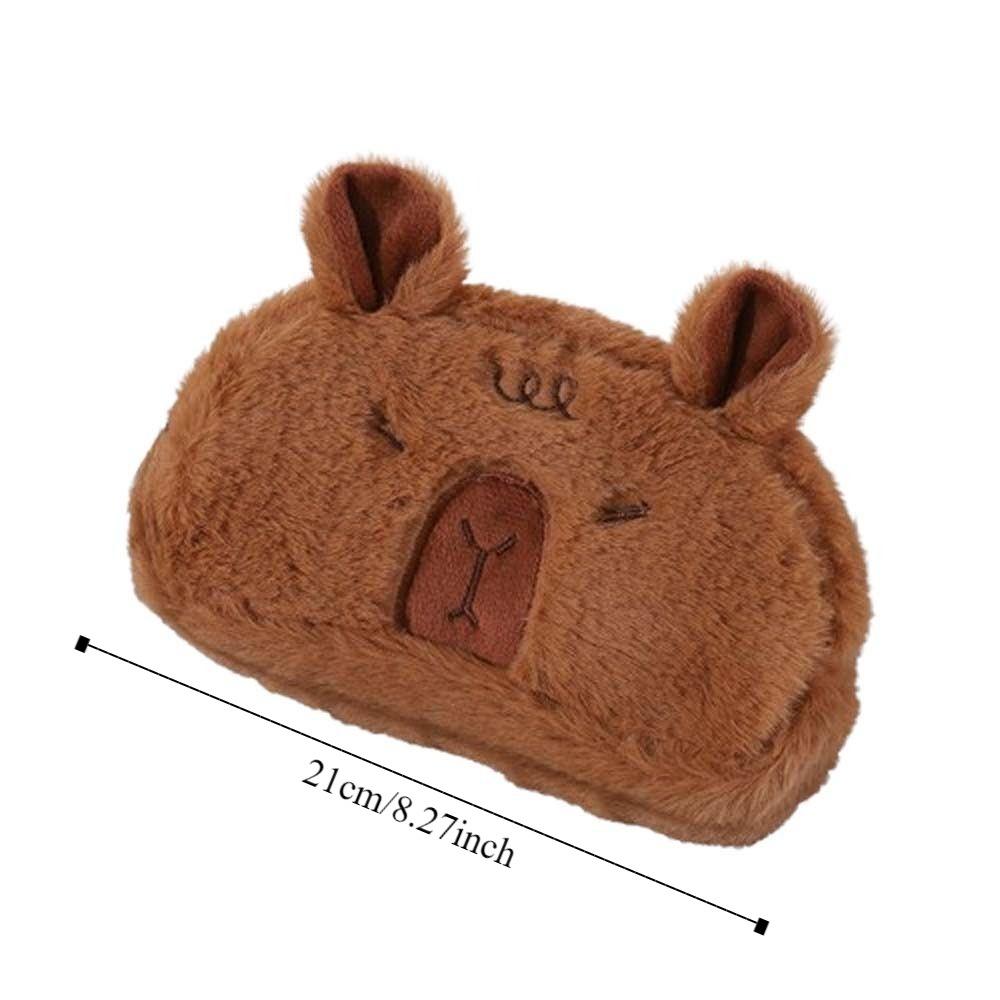 Большая вместимость плюшевая сумка для ручек Capybara, плюшевая кукла, морская свинка, сумка для ручек Student