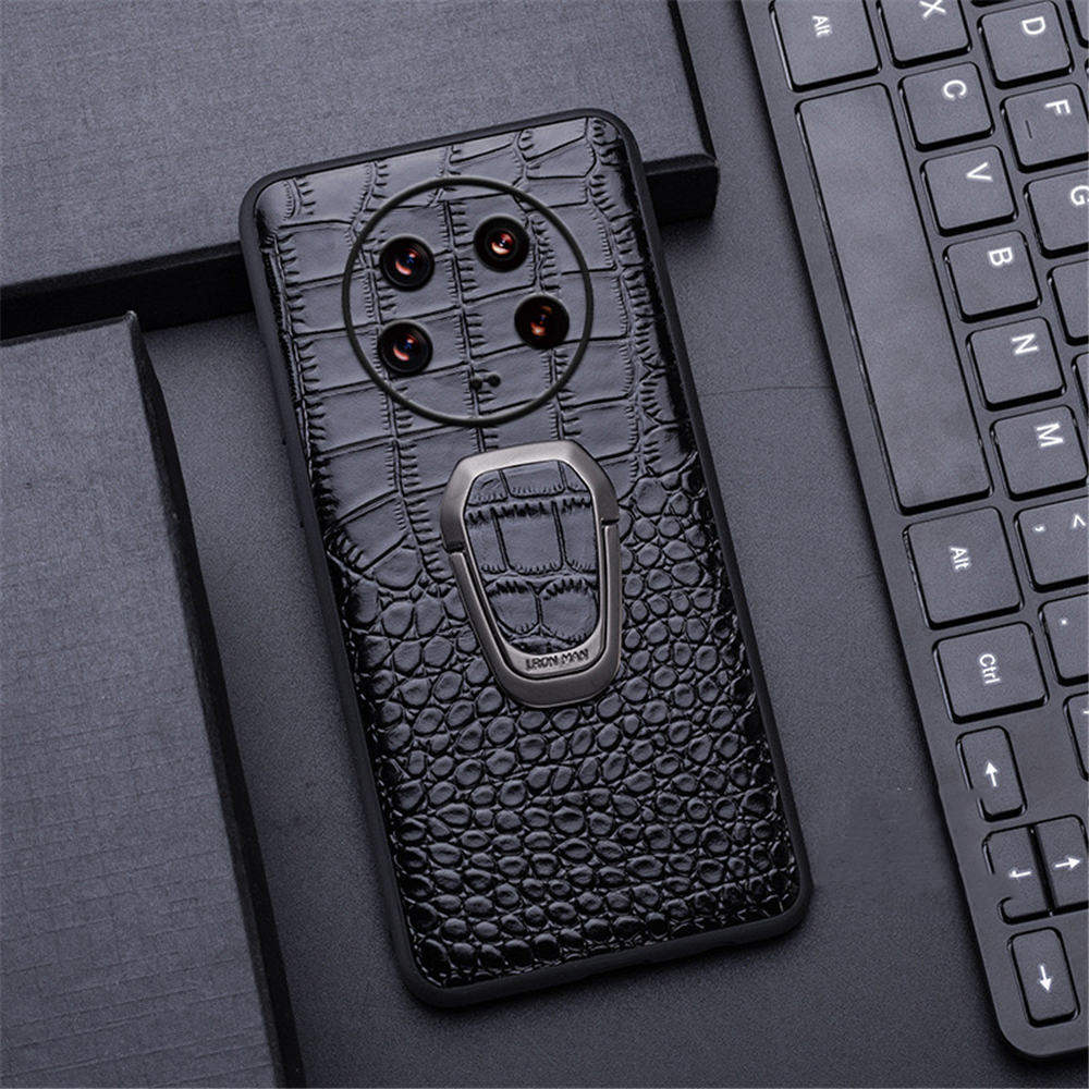 Оригинальный кожаный чехол-крокодил для Xiaomi 11 12 13 14 15 17 Pro Ultra с кольцом-подставкой
