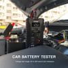 Цифровой тестер аккумуляторов, вольтметр, анализатор системы зарядки генератора переменного тока с ЖК-дисплеем, светодиодным дисплеем, зажимами, кабелем и кабелем прикуривателя