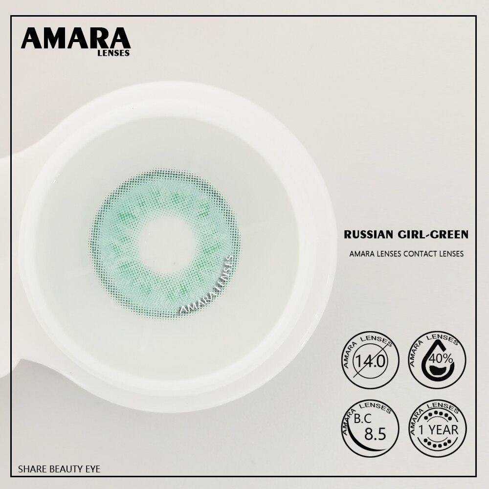 AMARA LENSES 1 Pair RUSSIAN GIRL Series Cosmetic Contact Lens Colored Makeup Contactlens Annual Use Lenses