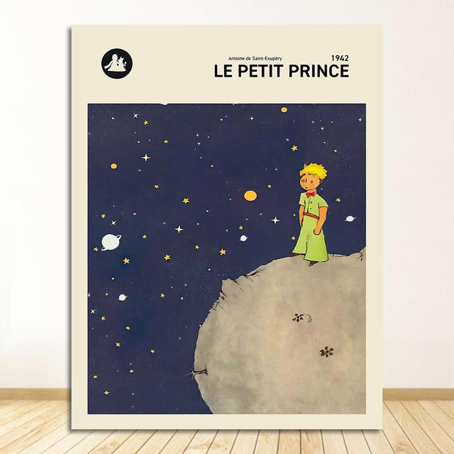 Prints Nursery Wall Art Canvas Painting Le Petit Prince Book Cover Poster Kids Room Wall Decor The Little Prince French Version