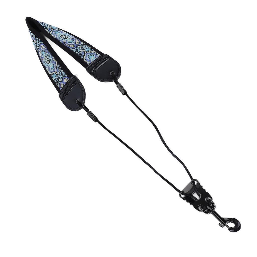 Ремень для шейного ремня с вышивкой для альт-тенор-саксофона, регулируемые аксессуары для инструментов с металлическим крючком