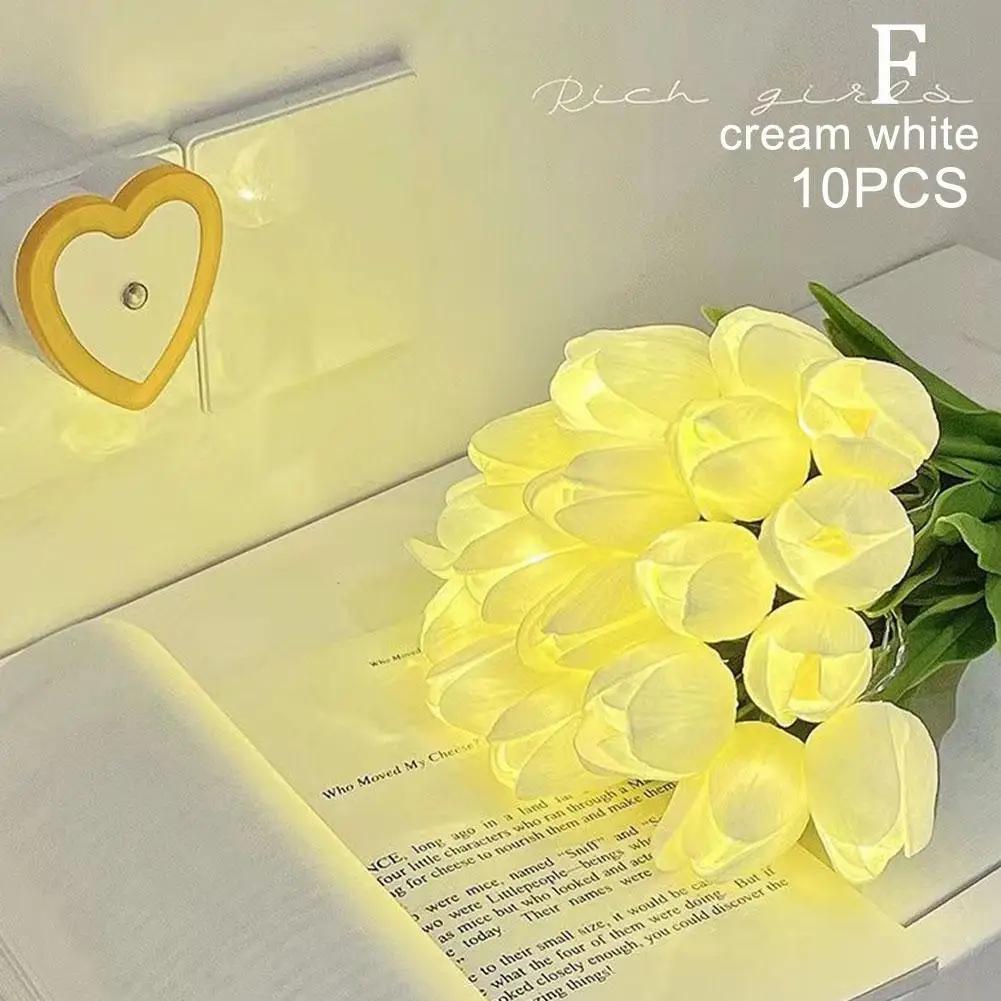Tulip Lamp LED Night Light Room Decoration Bedhead Ornaments Of Atmosphere Light Lamp Desk Photography E9O5