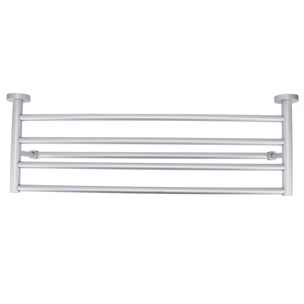 Aluminum Alloy Bathroom Towel Holder Wall Mounted 5 Bar Bath Towel Rack Storage Organizer Shelf