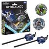 Beyblade X Starter Pack Dual Docteur Doom 0-80LO c. M. Fantastique 9-65A, 2 toupies de compétition Takara Tomy, 2 lanceurs, dès 8 an