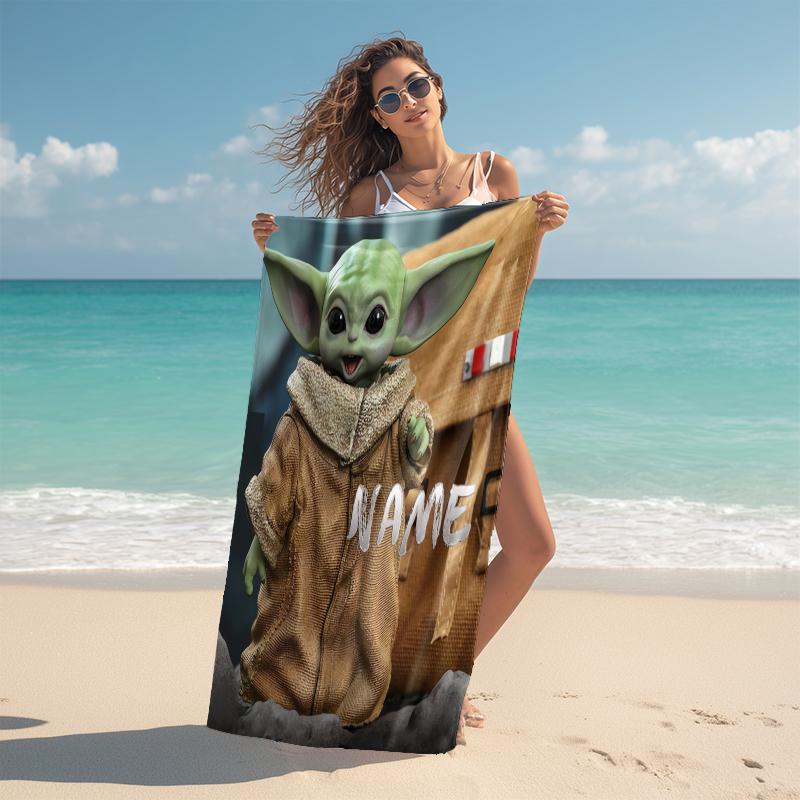 Personalized "Captain America: Thunderous Hero" Beach Towel Microfiber Beach Towel Thin Absorbent for Beach Swimming Yoga Bath Sports. 0910112