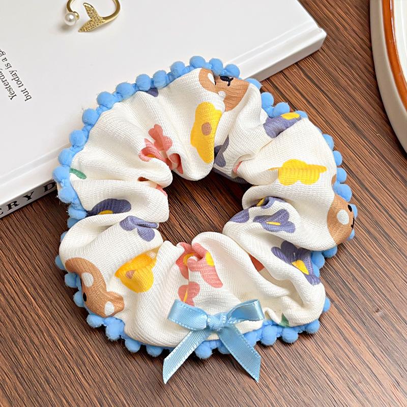 Girls Sweet Dot Bow Hair Band Accessories Fashion Large Hair Tie Rope Headband Elastic Scrunchies For Women Ponytail Hair Accessories