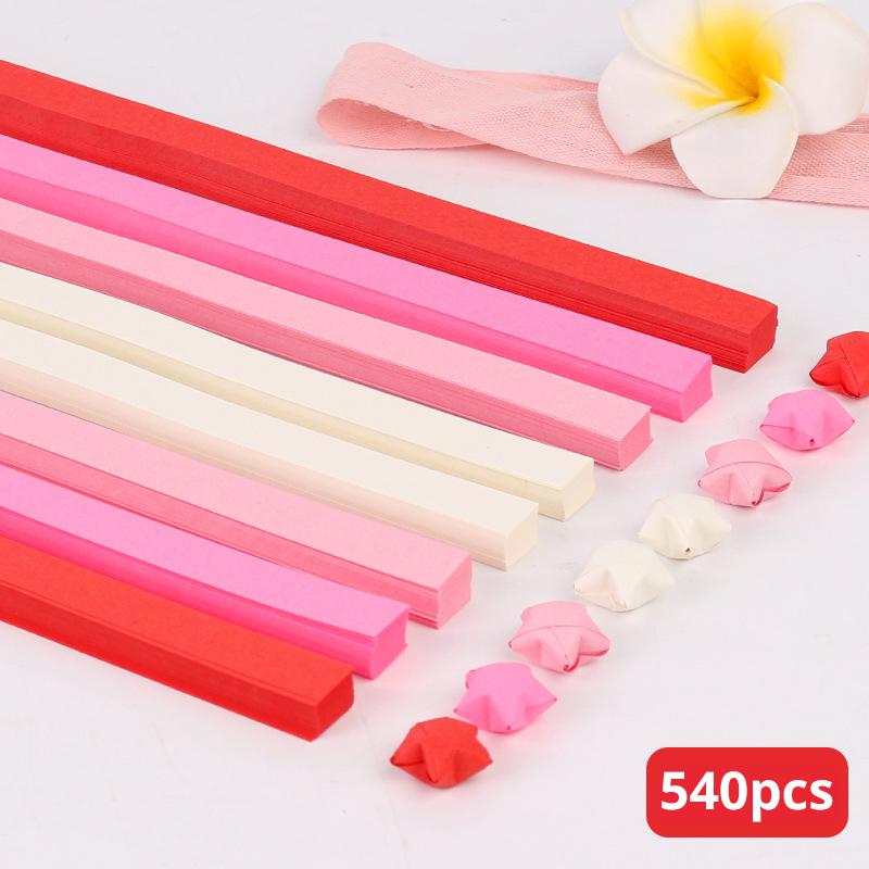 540 шт. градиент цвета серии звезда оригами длинная полоска оригами DIY креативное оригами предметы ручной работы домашний декор