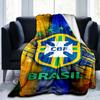 Brazilian Football Federation Printed Throws Blanket Soft Flannel Blankets for Couch Bed Gifts for Men Women Picnic blanket Christmas gifts
