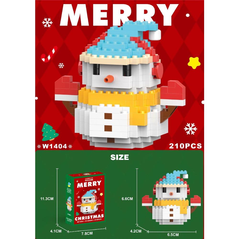 Рождественский строительный блок Санта-Клаус Снеговик Лось Дерево Микрокирпичная головоломка Сборная модель Домашнее украшение Рождественская вечеринка Подарок Детская игрушка