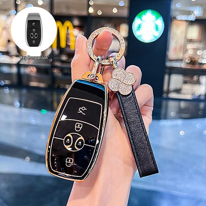 BAIC EX3 Electric Vehicle Key Fob Protective Case with Buckle Bag - Full Coverage for R600 Model