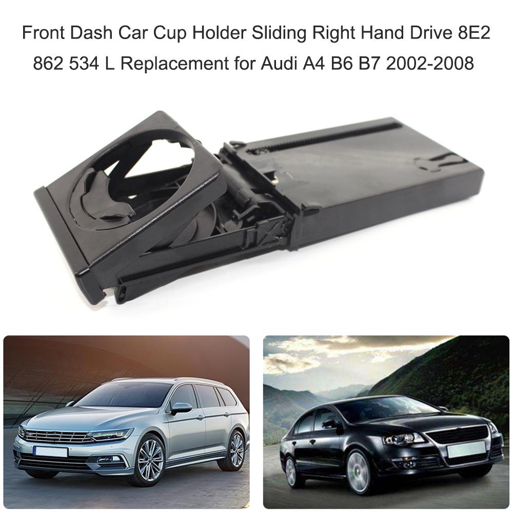 Черный передний автомобильный подстаканник, раздвижной узел, правый привод, замена 8E2862534L для