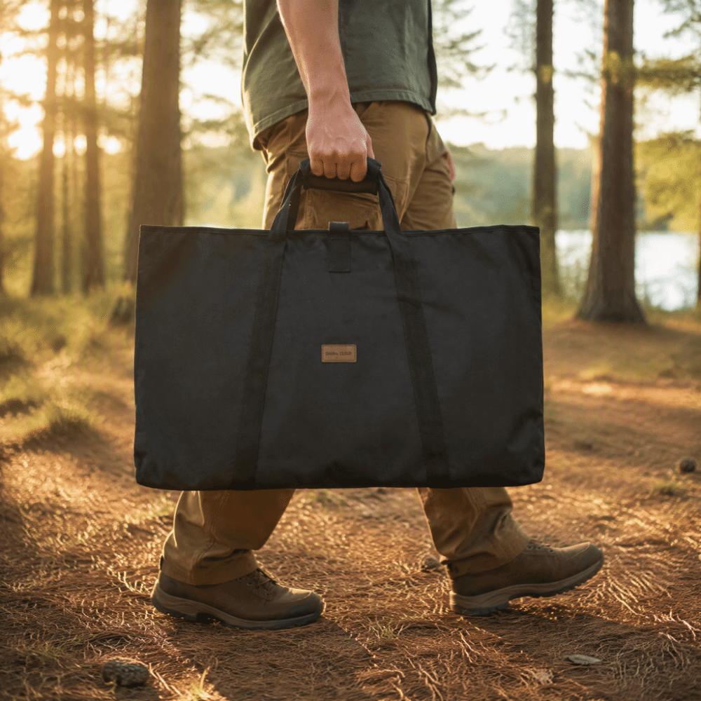 Oxford Cloth Table Carry Bag Black Picnic Table Storage Bag Camping Storage