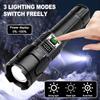 New 3000LM Lumens High Power LED Flashlight White Laser Telescopic Zoom Tactical Flashlight Powerful Long Range Emergency Torch