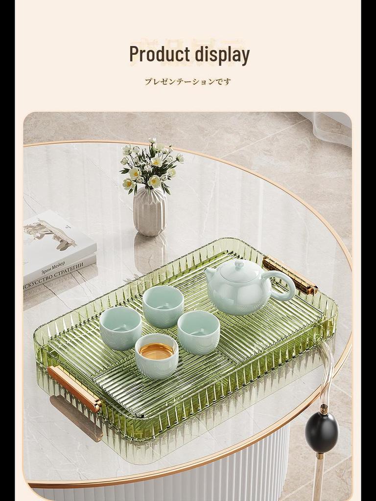 Портативный поднос для чайного сервиза: Легкая роскошь для дома, кемпинга или пикника – пластиковая сушилка для сухого заваривания