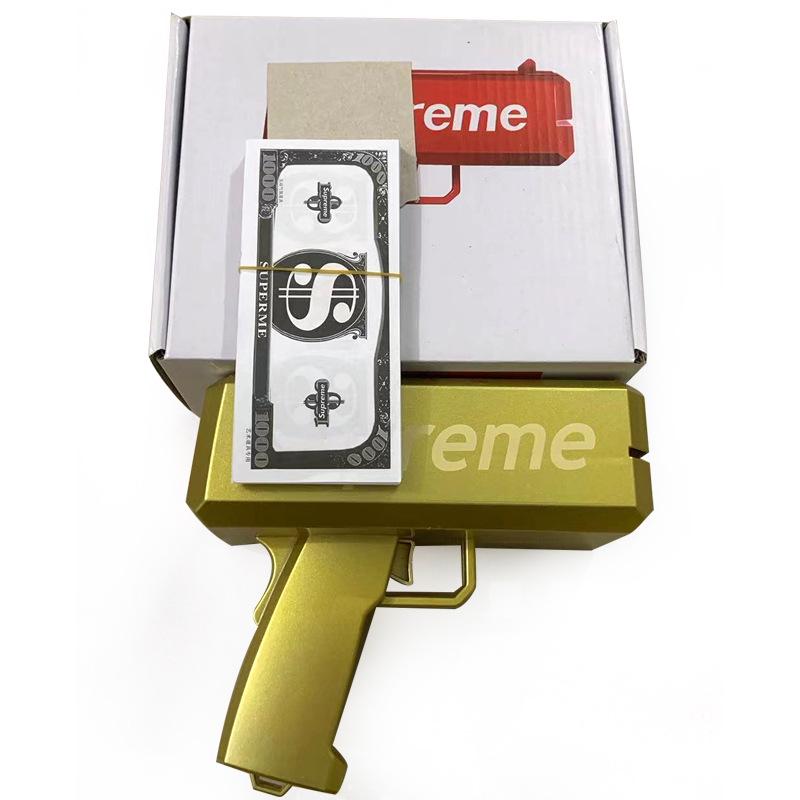 Уникальная игрушка-денежный пистолет для вечеринок и свадеб - стреляет купюрами долларов США