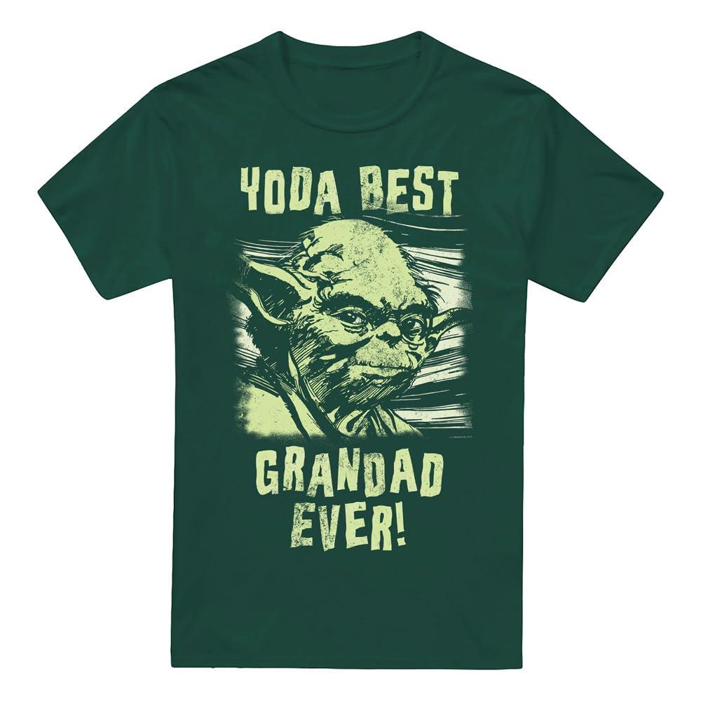 Star Wars Mens Best Grandad Yoda Comic T-Shirt