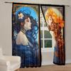 Goddess of Sun and Moon Printed Curtain for Home Decor - Rod Pocket Window Treatment for Bedroom, Kitchen, Living Room