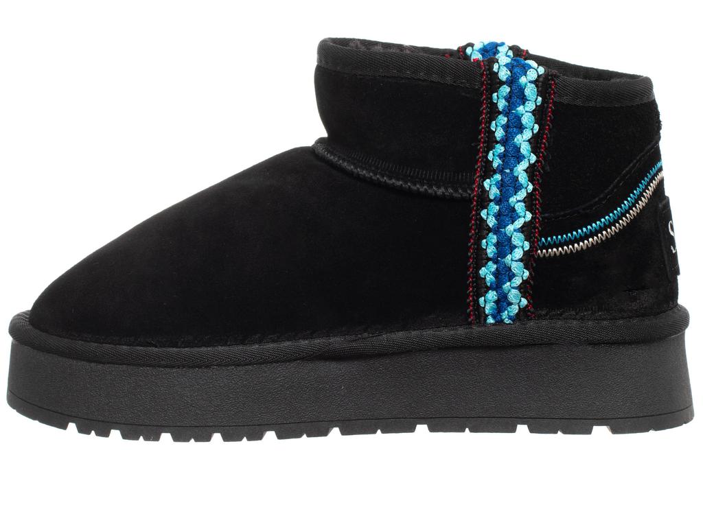 Women' Leather Ankle Boots - Solo Soprani Couture Scw421P20/01 - Hota Suede Trimming Black 40