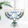 Painted Holder Crystals Jewish Hanukkah Geometric Party Classic Decoration Centerpieces