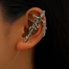 Exaggerated Punk Dark Style Snake Wrapped Ear Hook Puncture Earrings For Women