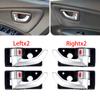 4Pcs Car Interior Inside Door Handle Left Right Replacement Set For 82620-2Z02 For Hyundai Tucson 2005 - 2009 Car Accessories