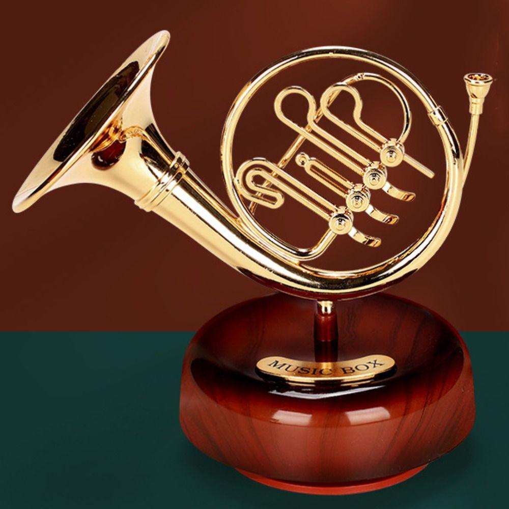 Скандинавская вращающаяся музыкальная шкатулка, имитация гитары, модель, украшения, музыкальный инструмент, шкатулка для дома, декор