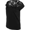 T-shirt Femme - Urban Classics - Top En Dentelle - Noir - 100% Coton - Manches Courtes