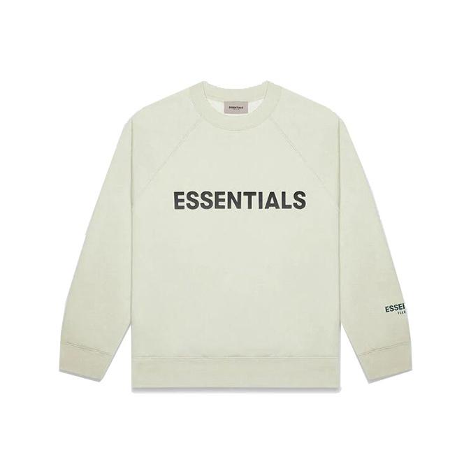 Fear of God Essentials Флисовая толстовка с круглым вырезом FW20 Унисекс Топы Шафранно-зеленый FOG-FW20-302