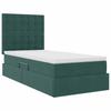 Storage Bed with Mattress Dark Green 90 x 200 cm Velvet