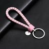 2Pcs Creative PU Leather Braided Rope Keychain Car Key Ring For Women Men Fashion Key Holder Accessories