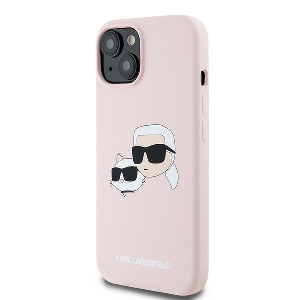 Karl Lagerfeld Klhmp15Sskchpplp Iphone15 / 14 / 13 6.1 Różowy/Pink Hardcase Silicone Karl & Choupette Magsafe